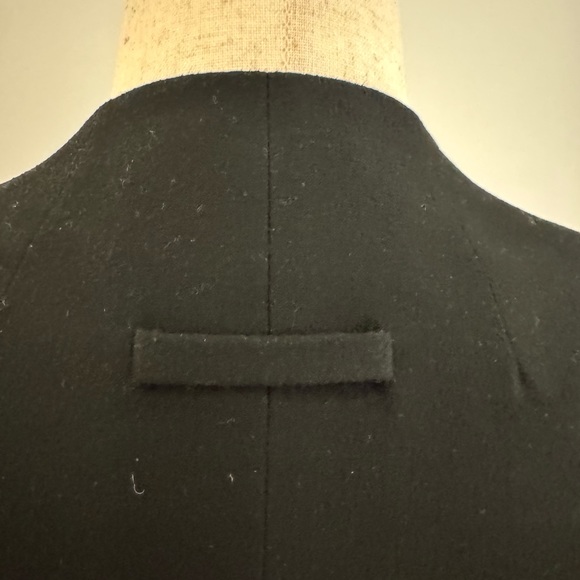 Robert Rodriquez black collarless blazer with leather sleeves - Picture 4 of 6